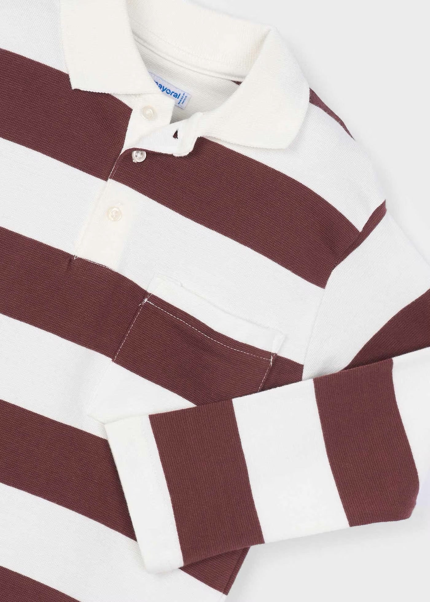 Genser Polo Striped Plum