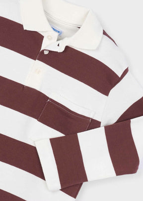 Genser Polo Striped Plum