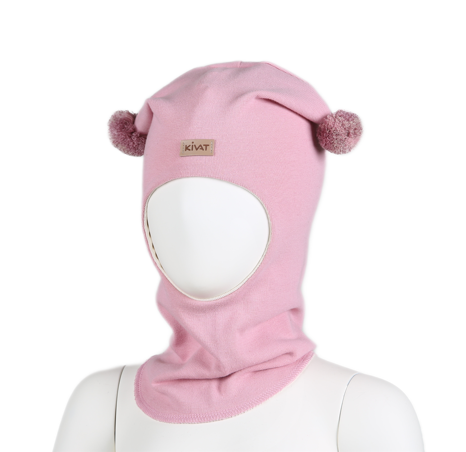 Balaclava skinnlapp bomull Rosa m/rosa dusker