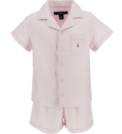 Pysj Kort Erm & Shorts Deco Pink Oxford