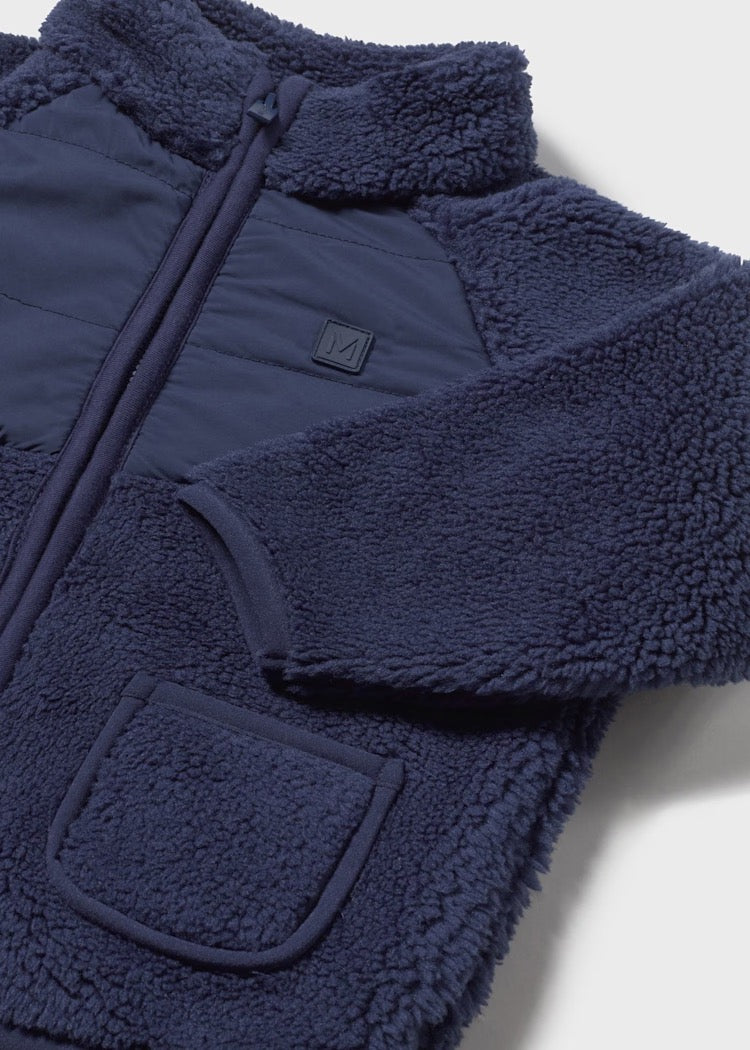 Jakke Fleece Zip Blue