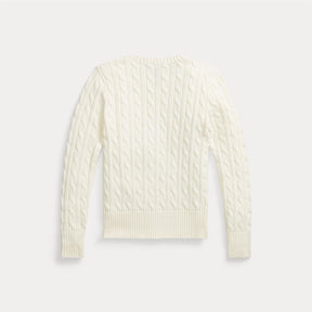 Genser Cable-Knit Cotton White