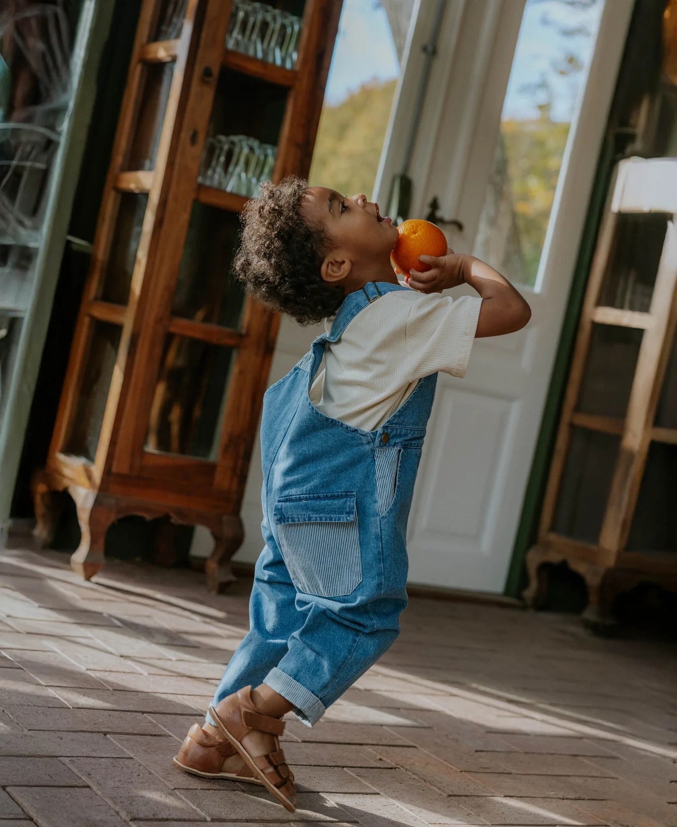 Bukse Don Contrast Overall Medium Denim Blue