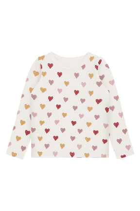 Genser Abba Hearts Puff Off White