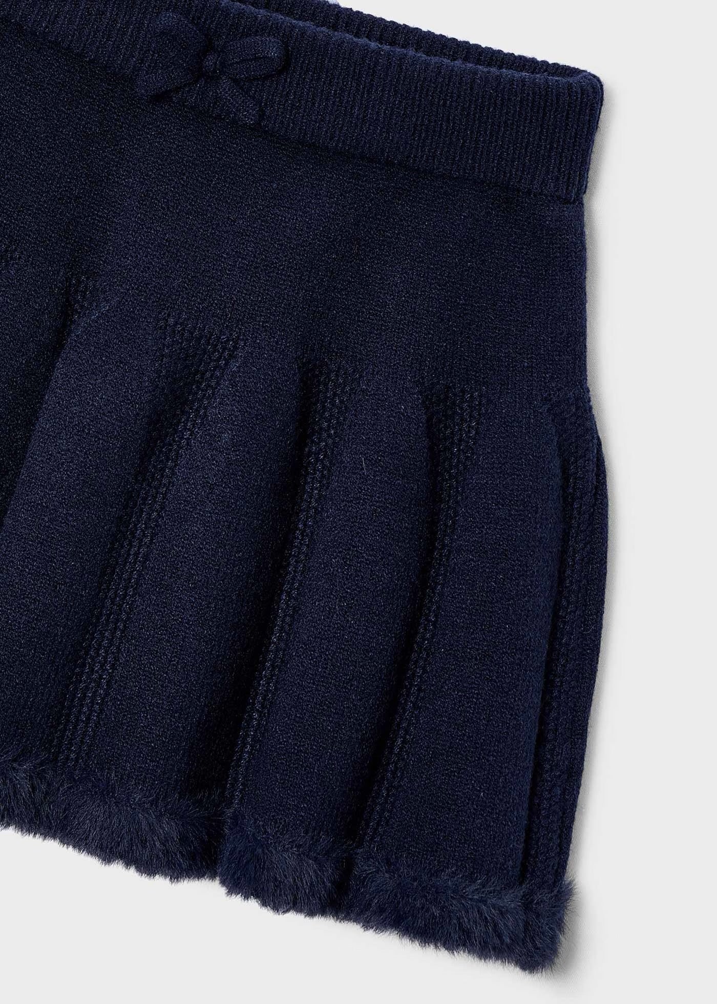 Skjørt Knitted/Faux Fur Navy