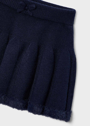 Skjørt Knitted/Faux Fur Navy