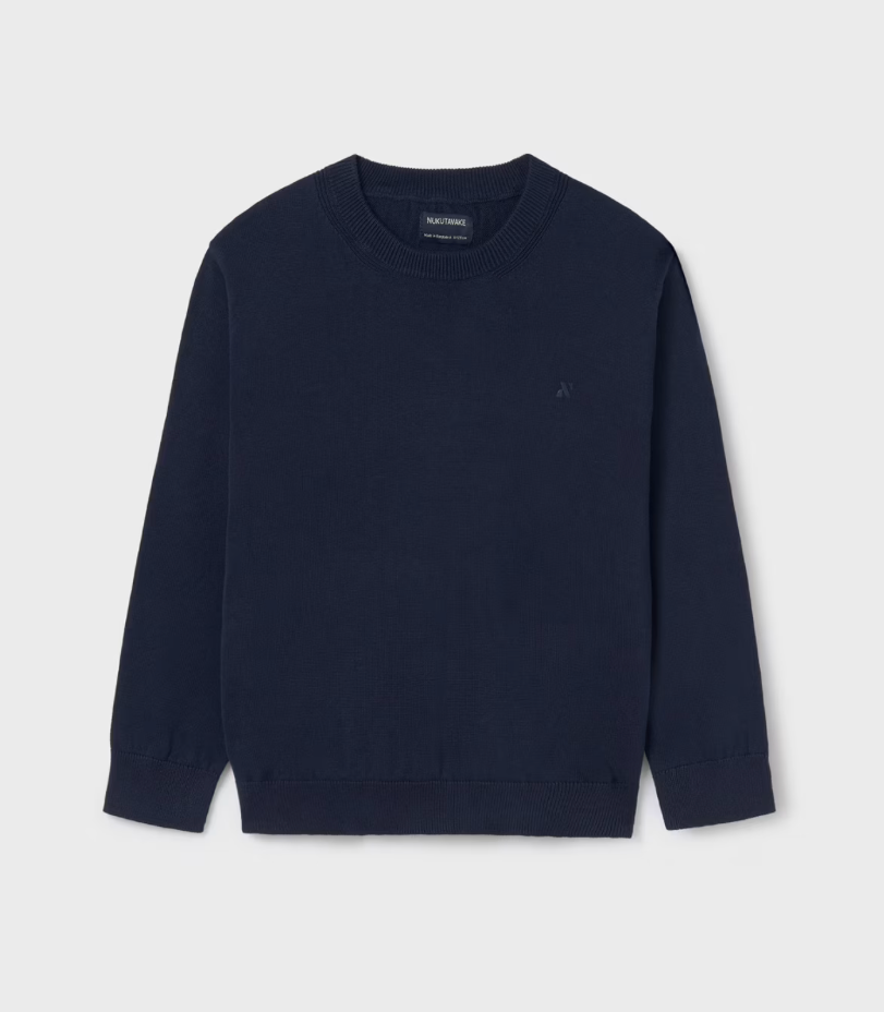 Genser Basic Jumper Cotton Navy