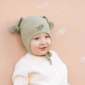 Knytelue Dinosaur Mosegrønn