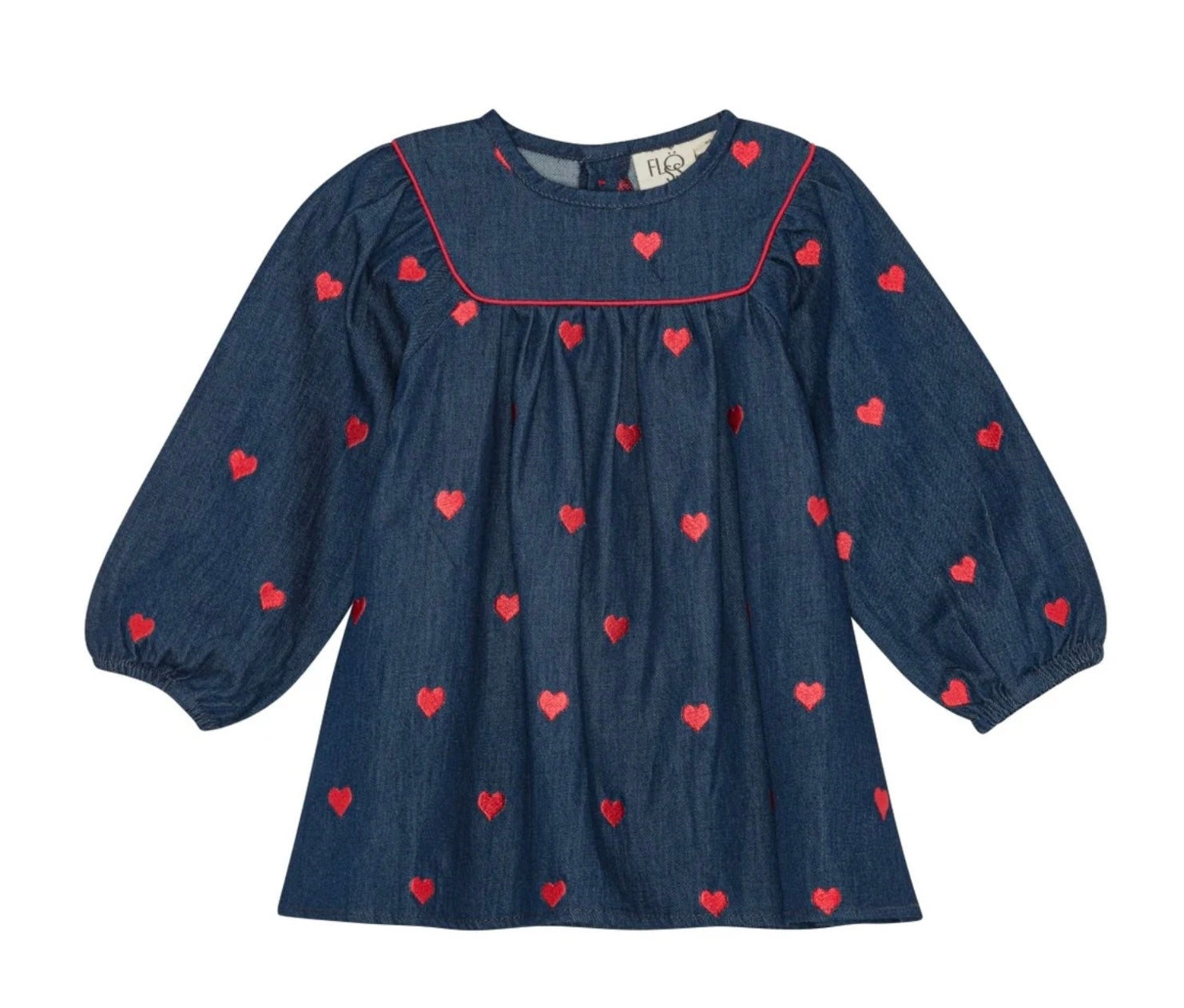 Kjole Amee Mid Blue Heart