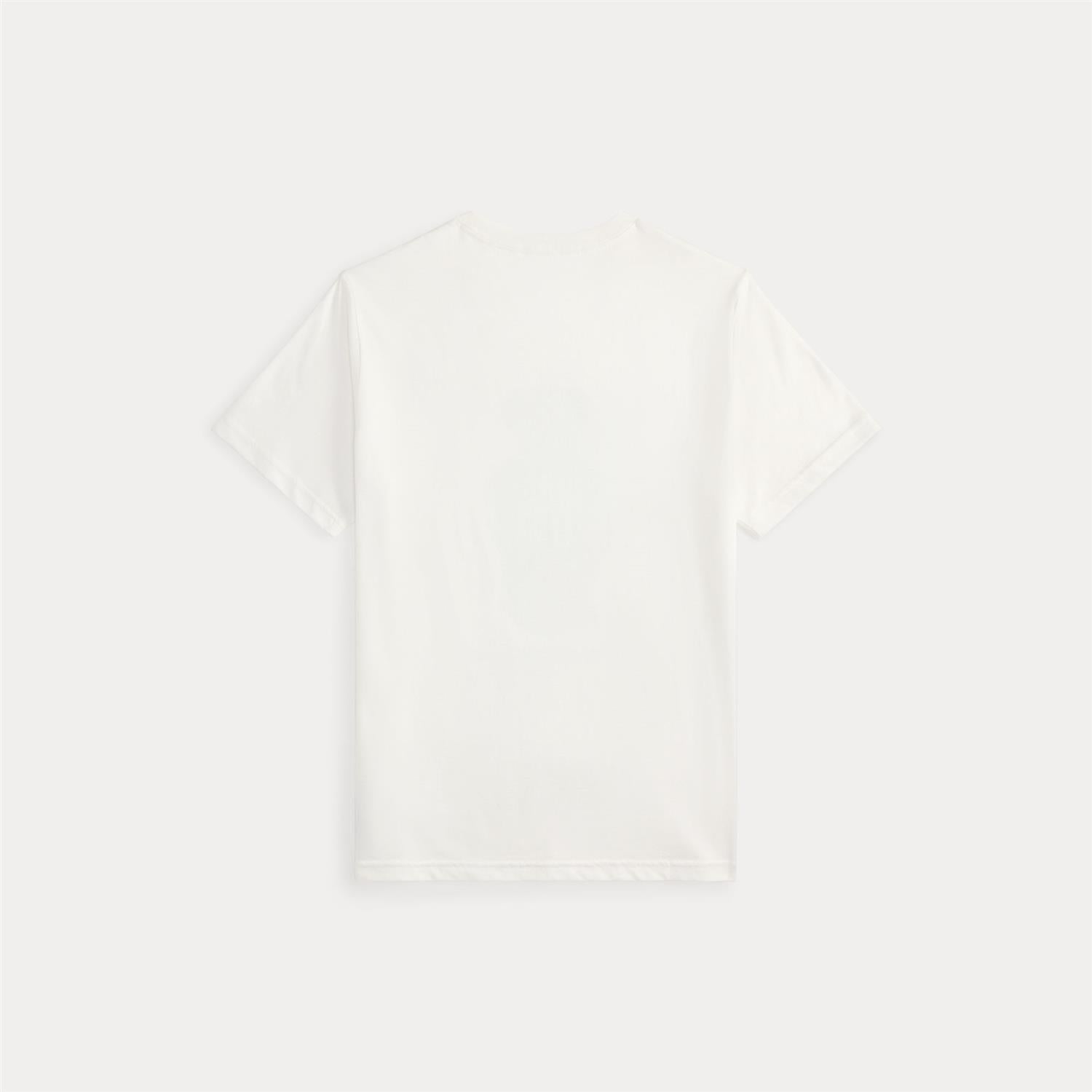 T-Skjorte Bear American Flag White