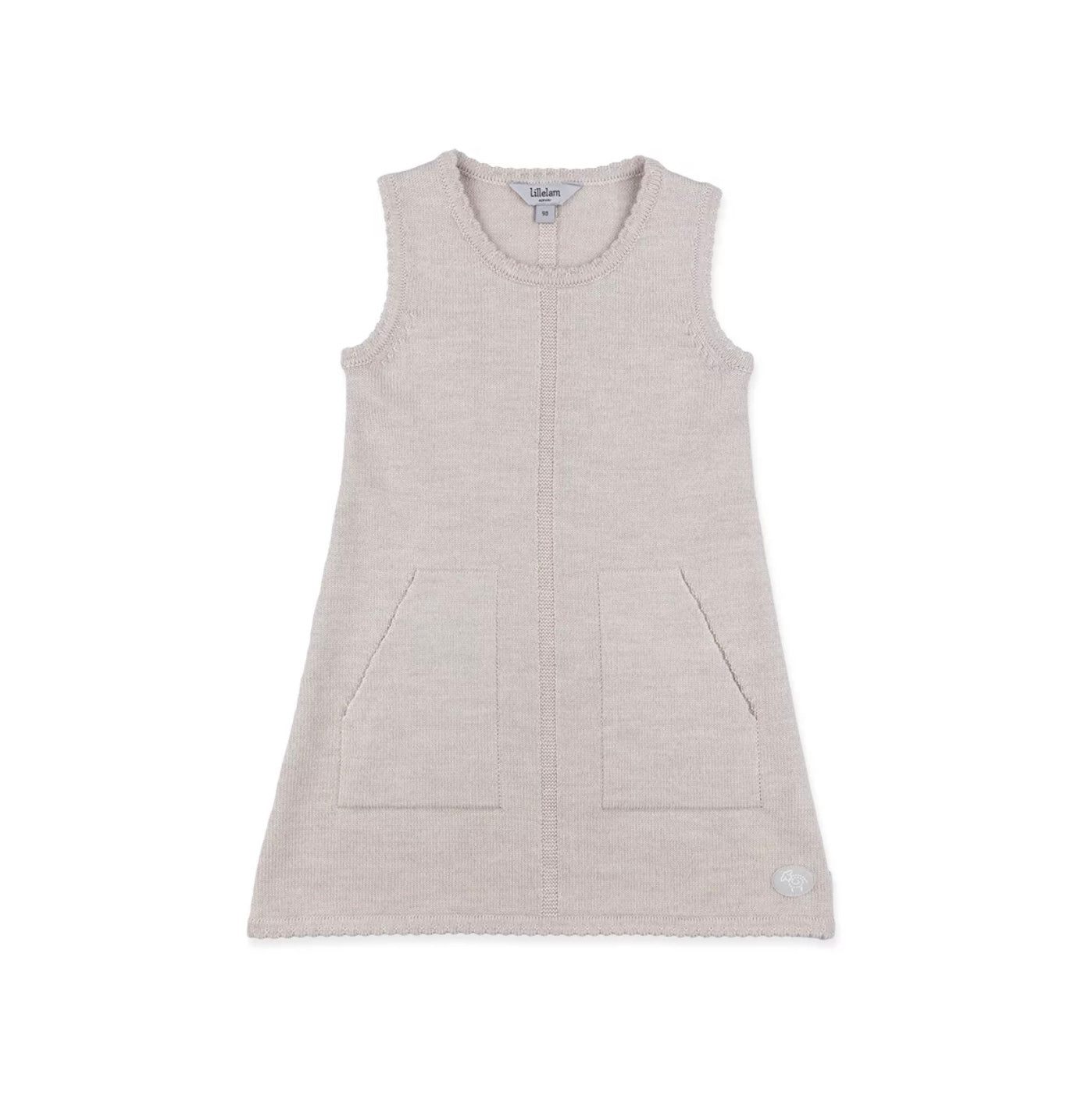 Kjole M/Lomme Lys Beige