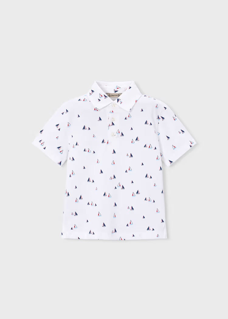 T-skjorte Polo Nautical White/Tomato