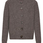 Cardigan Tinker Wool Blend LS Short Brown Grey Mel