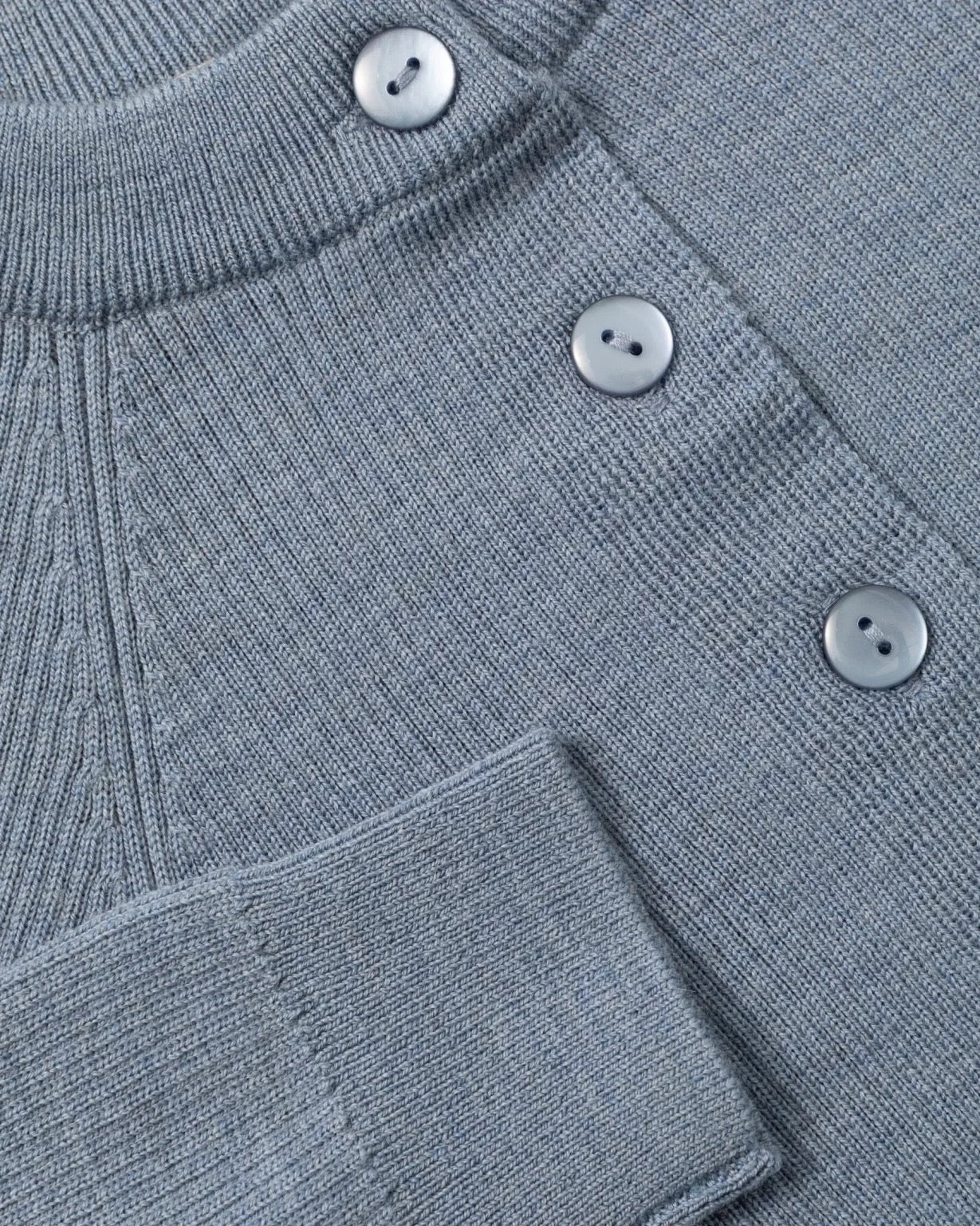 Cardigan Rib Light Mellomblå