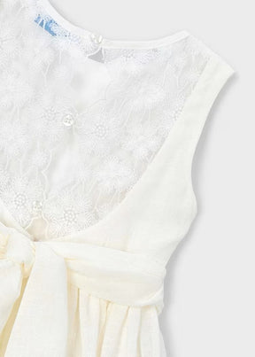 Kjole Formal Lace Natural