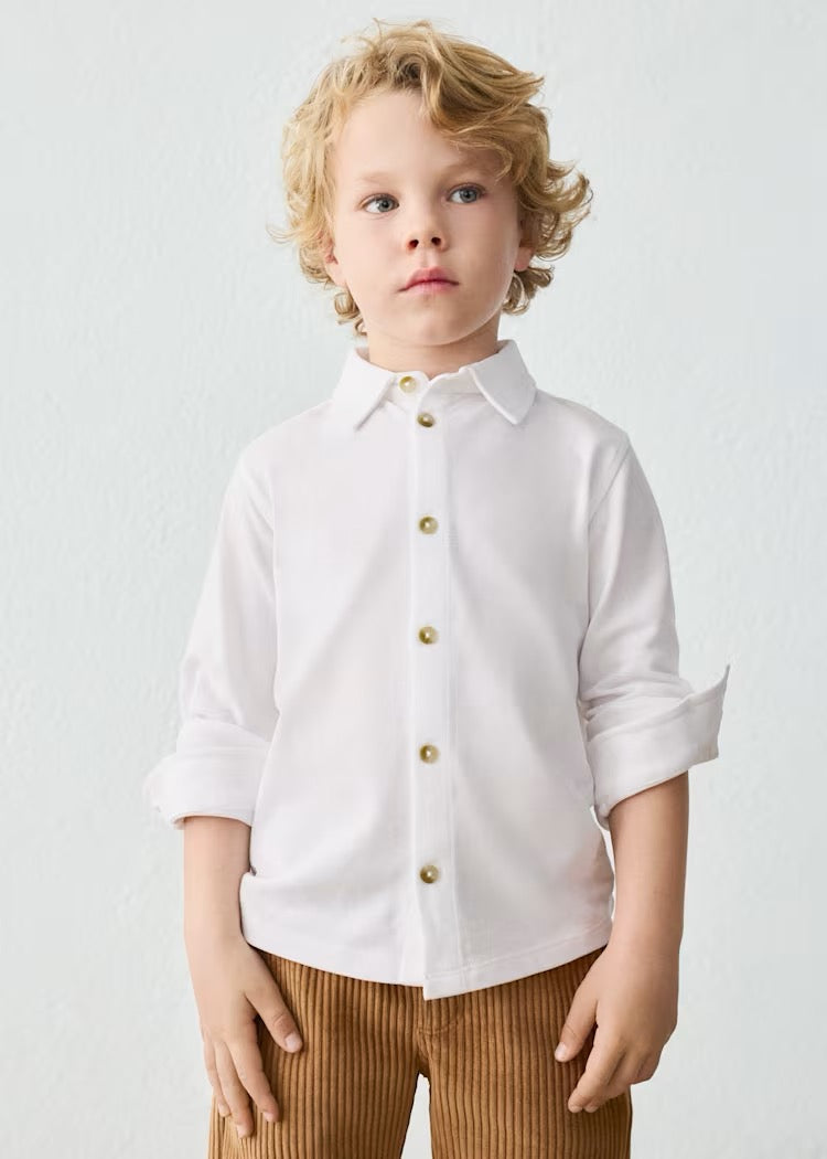 Skjorte Pique Knit White