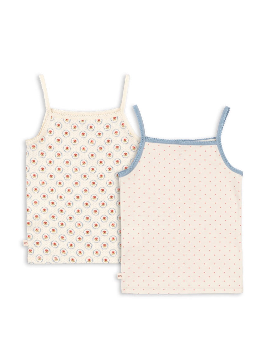 Singlet Basic 2-pk Pirouette dot/mirage
