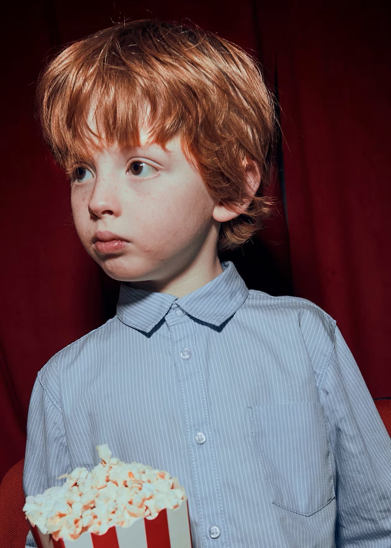 Skjorte Basic Striped Lightblue