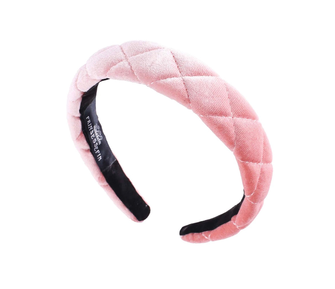 Hårbøyle Helena Velvet Icy Pink