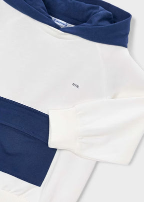 Genser Hoodie Combination Cream/Blue