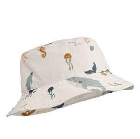 Hatt Damon printed Bucket hat Sea creature/Sandy