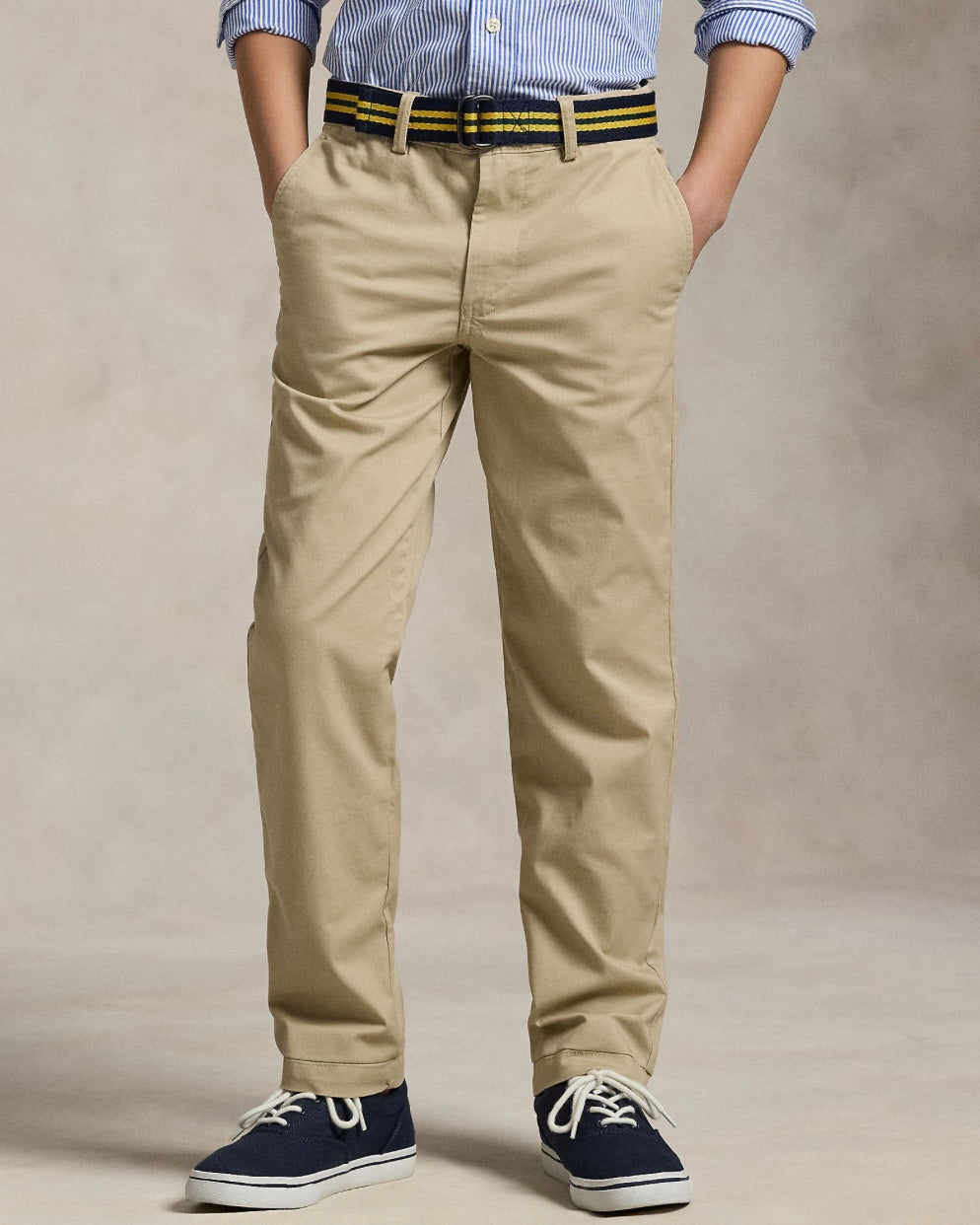 Bukse Slim Fit m/belte Classic Khaki