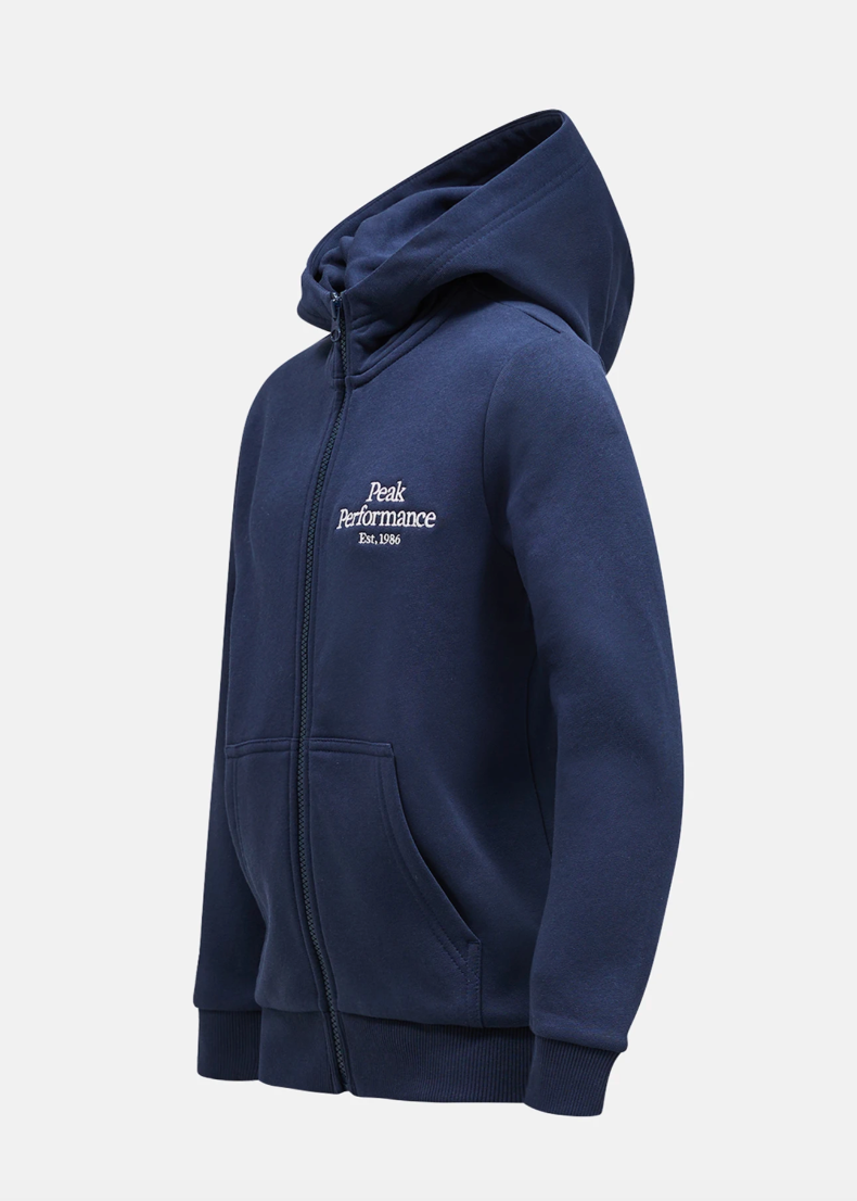 Hettejakke Jr Original Zip Hood Blue Shadow-Off White