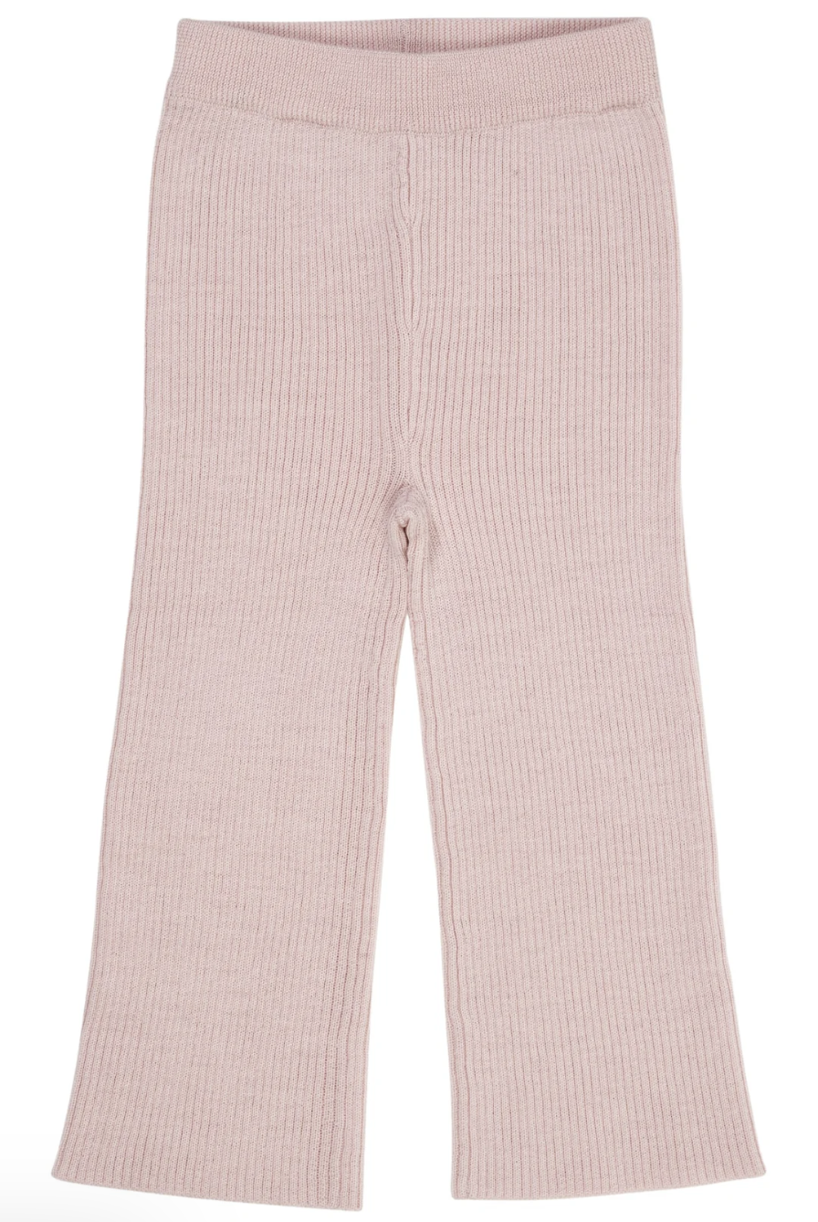 Bukse Merino Vide Rib Dusty Rose