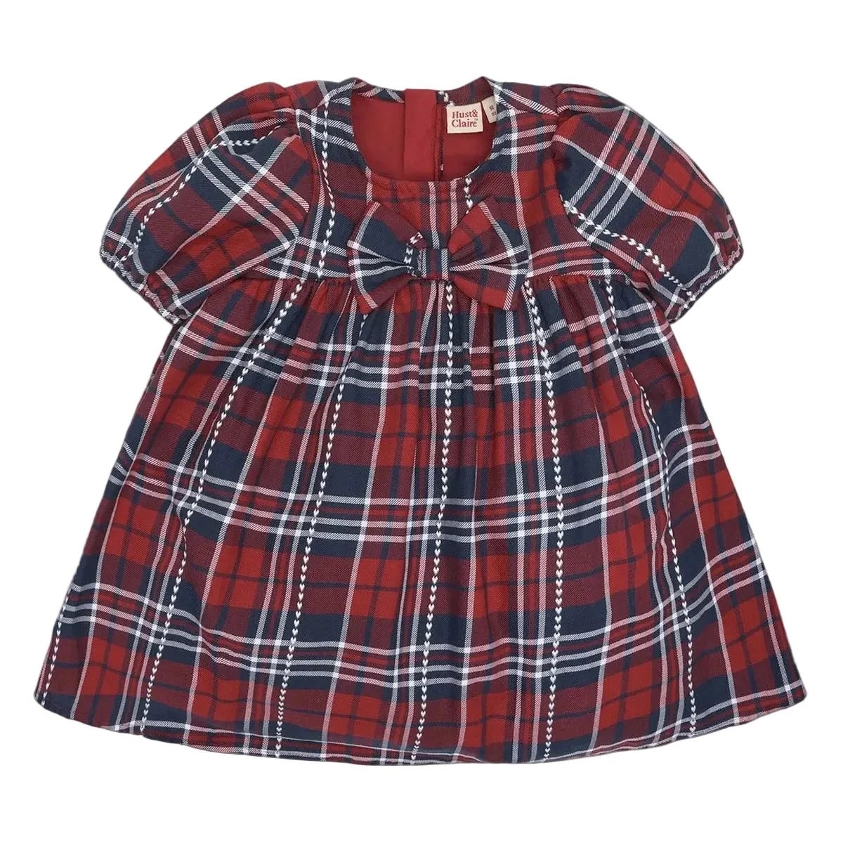 Kjole Karoline Heart Check Teaberry
