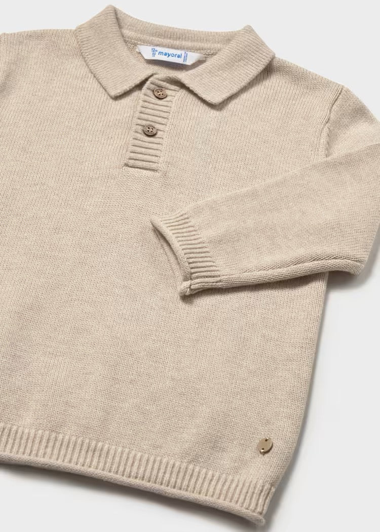 Genser Polo Knit Oat