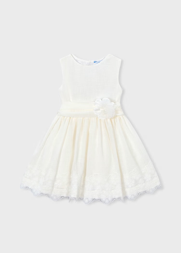 Kjole Formal Lace Natural