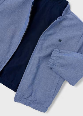 Jakke Reversible Windbreaker Linen Indigo