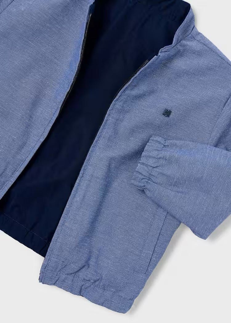 Jakke Reversible Windbreaker Linen Indigo