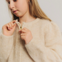 Cardigan Alba Chunky Light Beige Melange