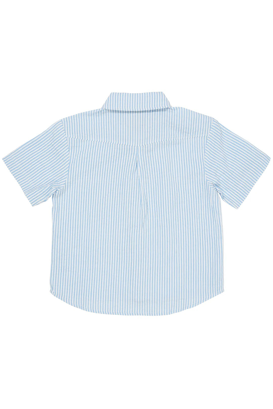 T-skjorte Seersucker Sky Blue/Cream Stripe