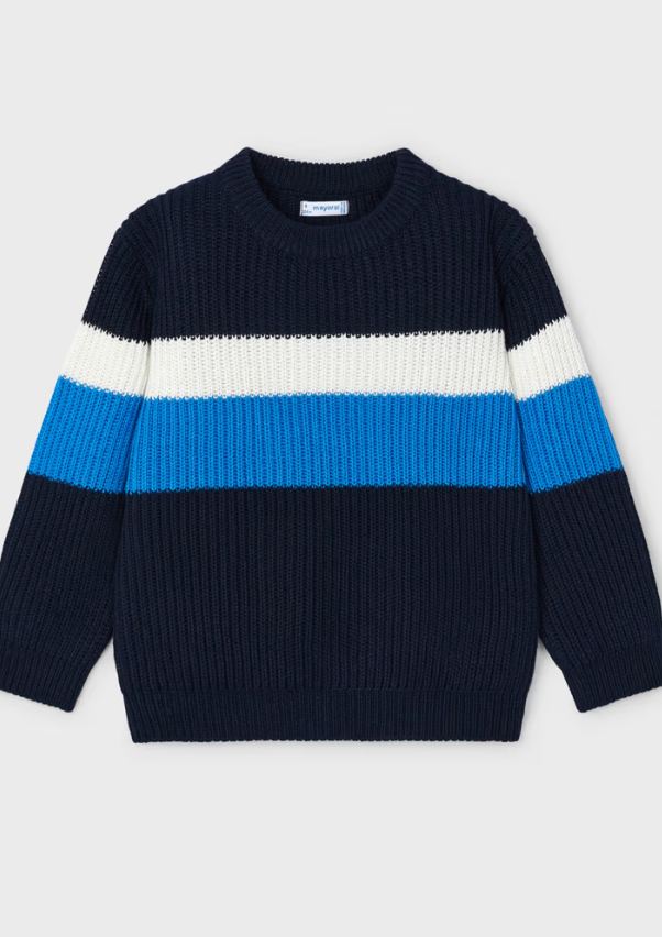 Genser Striper Jumper Cerulean