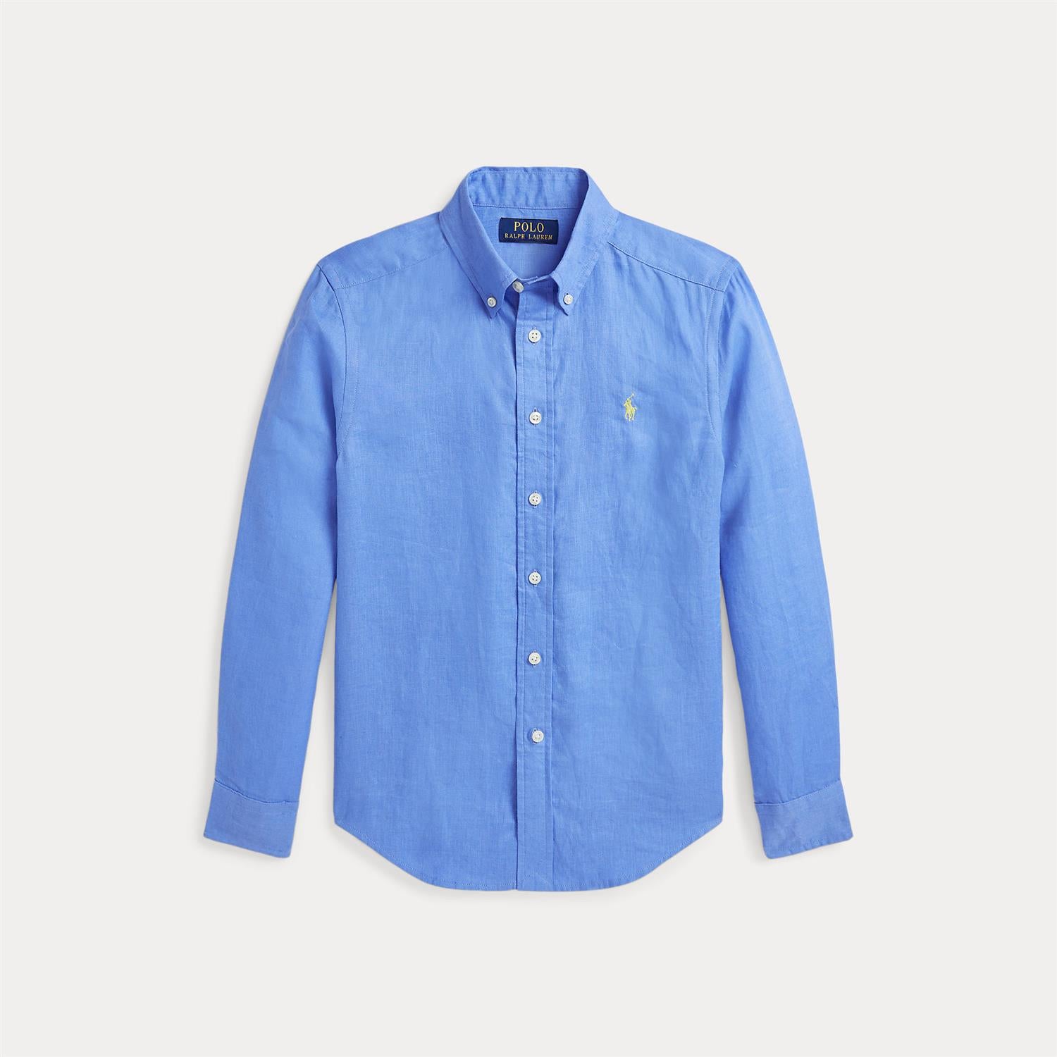 Skjorte Linen Bright Blue