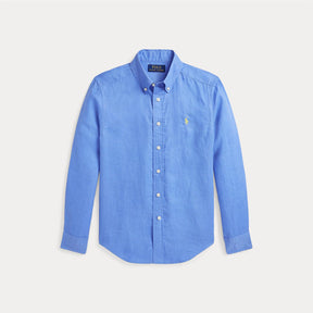 Skjorte Linen Bright Blue