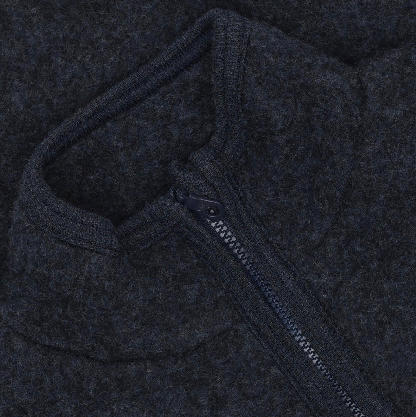Jakke Wool Fleece Navy Melange