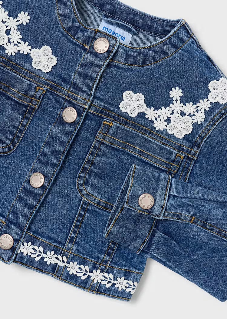 Jakke Denim/Guipure Dark
