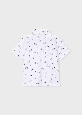 T-skjorte Polo Nautical White/Tomato