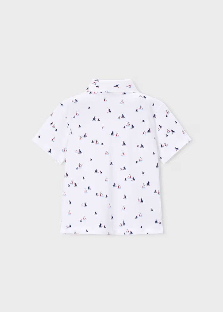 T-skjorte Polo Nautical White/Tomato