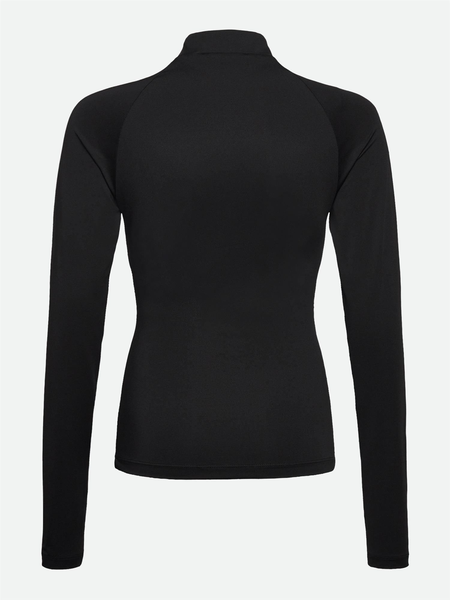 Jakke Billie LS Zipper T-Neck Black