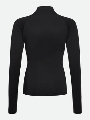 Jakke Billie LS Zipper T-Neck Black