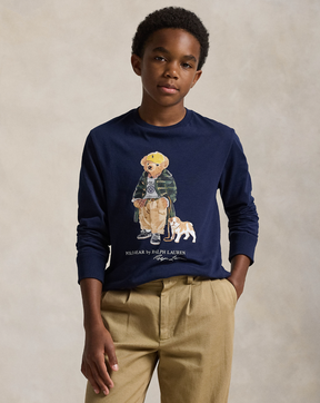 Genser Tynn Polo Bear Bulldog Navy