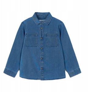 Skjorte Soft Denim Medium Blue
