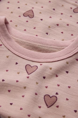 Genser Abba Hearts Puff Ull Dusty Rose