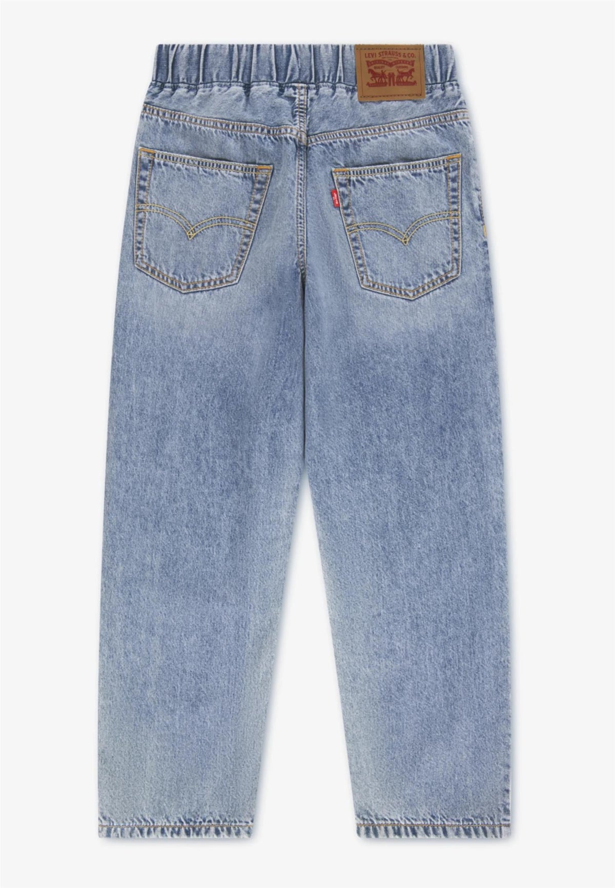 Jeans Pull-On Loose Taper From Scratch No Destruction