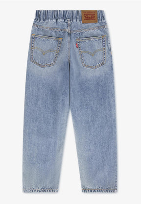 Jeans Pull-On Loose Taper From Scratch No Destruction