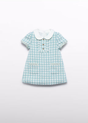 Kjole Checkered Aqua